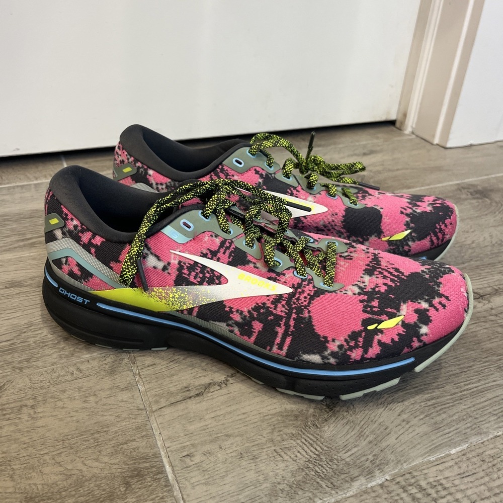 Brooks Ghost 15 Drip 2023 Women's Size 9.5 D Pink Gray Running Shoes 1203801B479